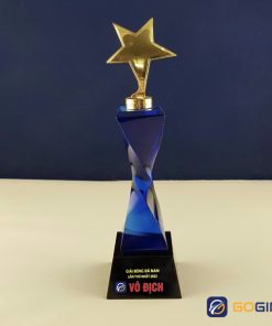 Cúp pha lê PLM19 xanh