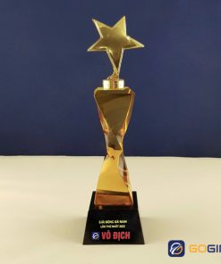 Cúp pha lê PLM19 vàng