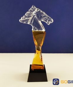 Cúp vinh danh pha lê PLM21 vàng