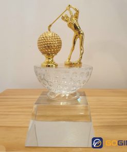 Cúp golf pha lê kim loại G07