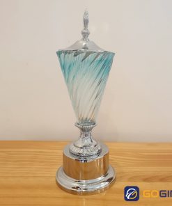 Cúp thể thao pha lê màu đế bạc -3