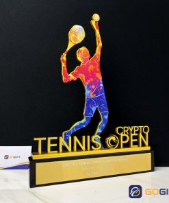 Cúp CTR30 kim loại kết hợp pha lê