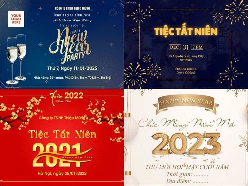 thiệp mời tất niên 1