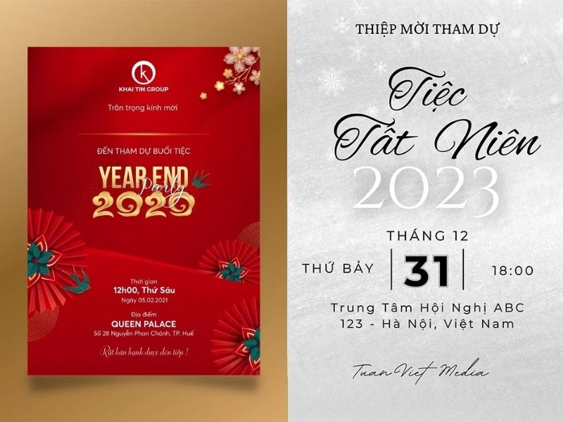 thiệp mời tất niên 10