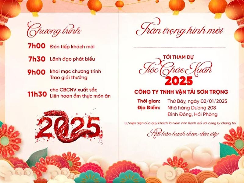 thiệp mời tất niên 11