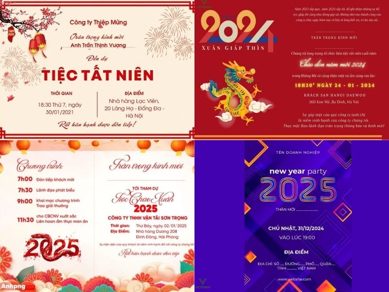 thiệp mời tất niên