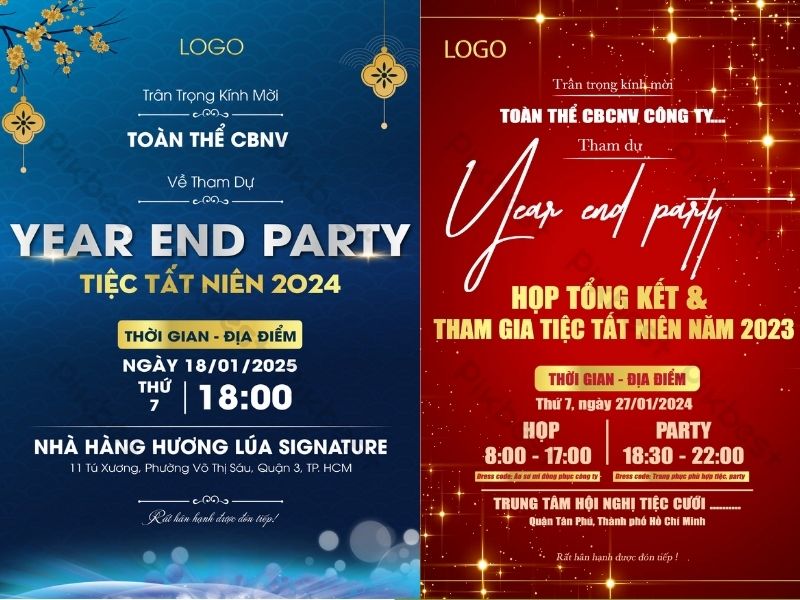 thiệp mời tất niên 9