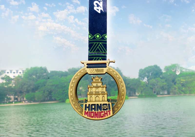 Mẫu huy chương giải chạy VN express marathon 