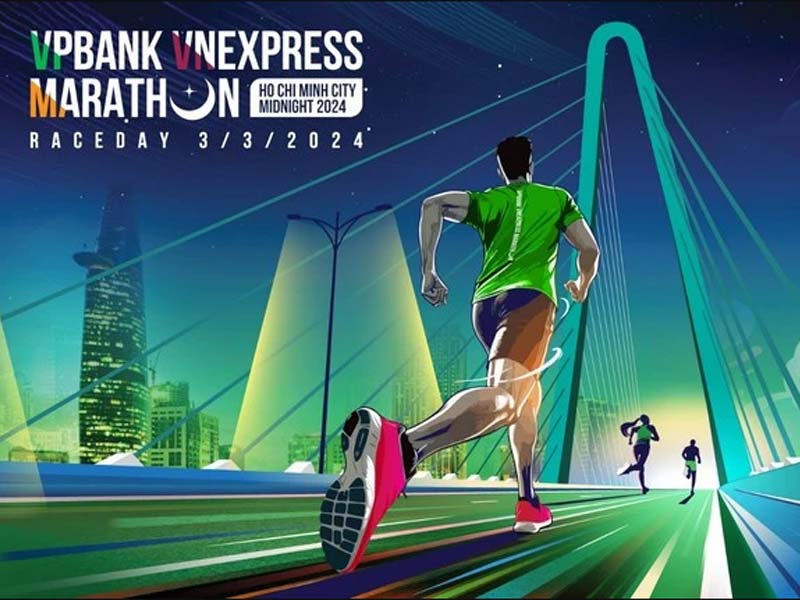 Hồ Chí Minh City Midnight là một trong những giải chạy đầu tiên trong năm 2024 của VnExpress