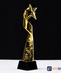 Mẫu cúp ngôi sao mạ 03