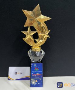 Mẫu cúp ngôi sao mạ 08