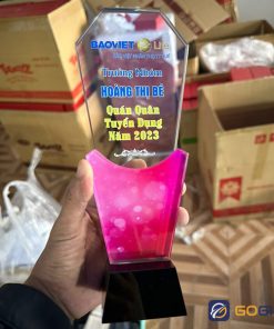 cúp pha lê phối 2 màu 12