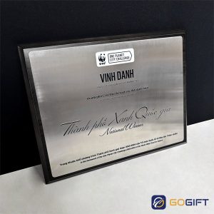 Bảng vinh danh gỗ kim loại vinh danh thành phố BVD17