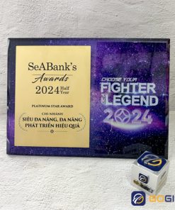 Bảng vinh danh pha lê chi nhánh SeaBank xuất sắc
