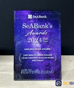 Bảng vinh danh pha lê đơn vị kinh doanh xuất sắc BVD19