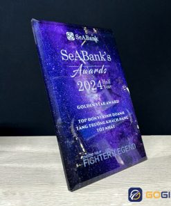 Bảng vinh danh pha lê đơn vị kinh doanh xuất sắc BVD19 3