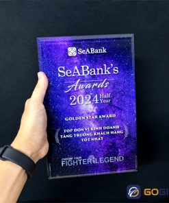 Bảng vinh danh pha lê đơn vị kinh doanh xuất sắc BVD19 4