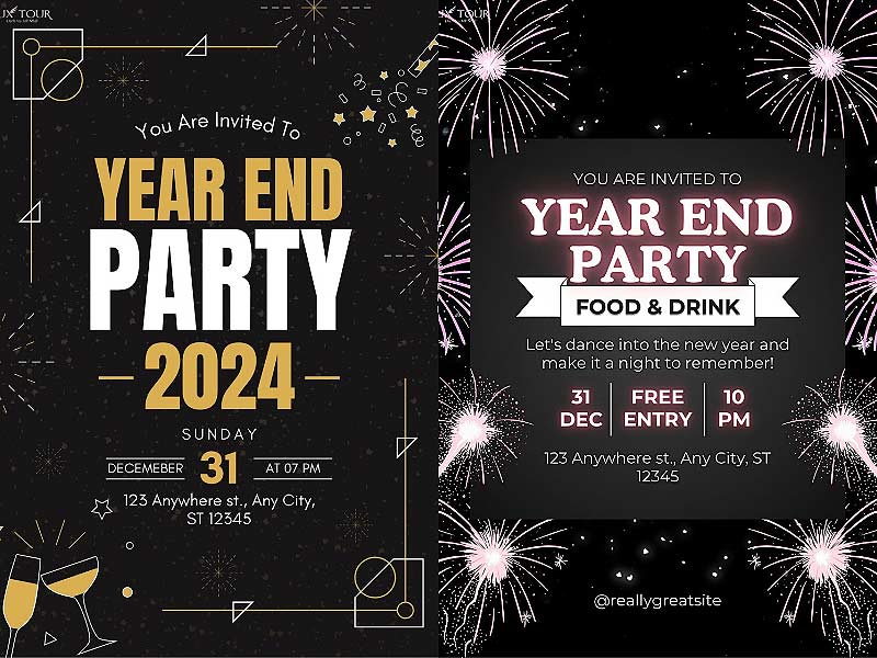 thiệp mời tất niên tiếng Anh 3