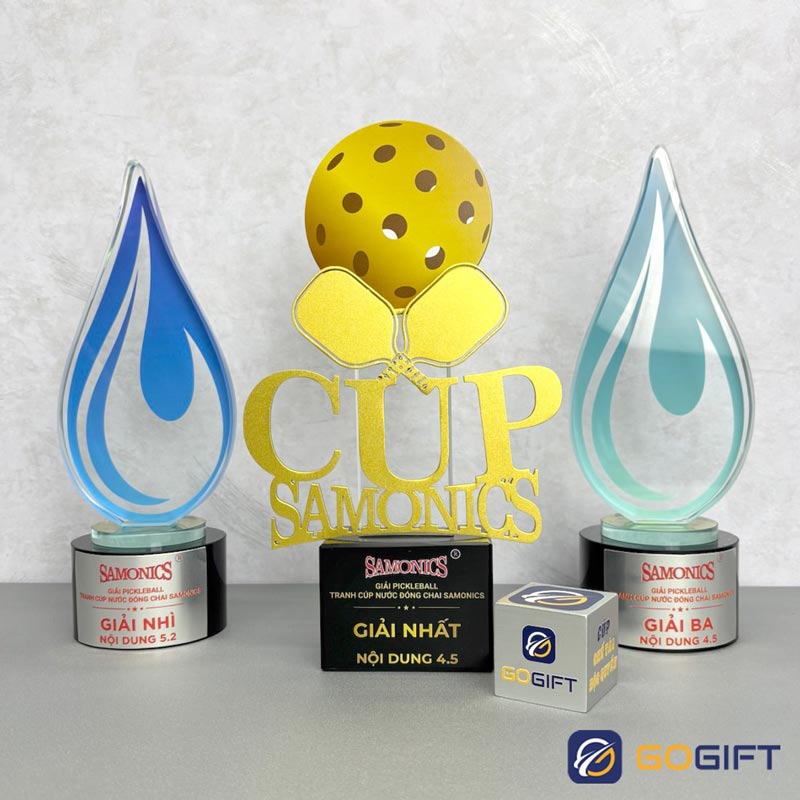 Cúp pickleball pha lê 1 Cúp pickleball pha lê 1