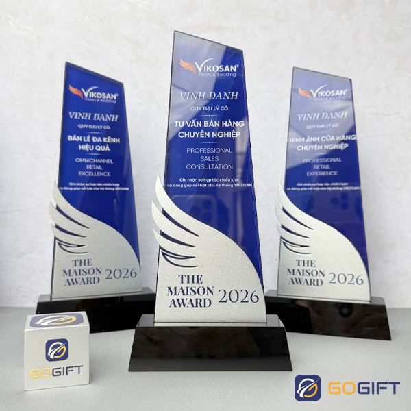 Cúp thiết kế cánh chim Vikosan
