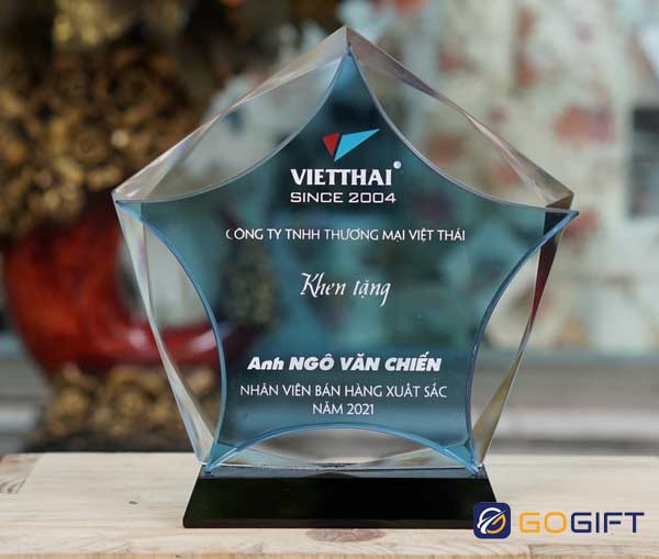 Mẫu kỷ niệm chương hình ngôi sao được thiết kế riêng độc đáo, sáng tạo