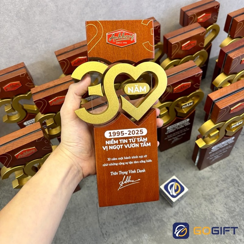 Bộ số gỗ kết hợp kim loại Anh Hong