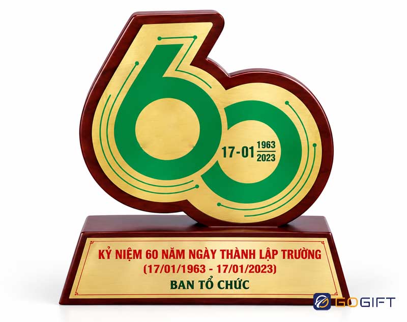 Mẫu kỷ niệm chương hình số kỷ niệm 60 năm ngày thành lập trường 